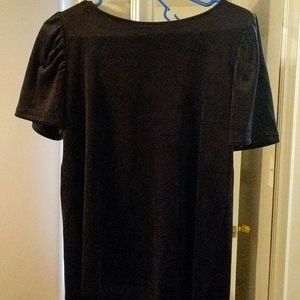Loft black velvet top